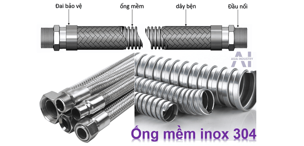 ống mềm inox 304 1