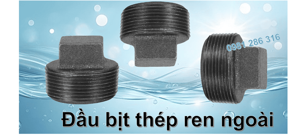đầu bịt thép ren ngoài 7