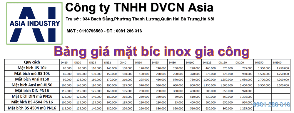 mặt bích inox 1