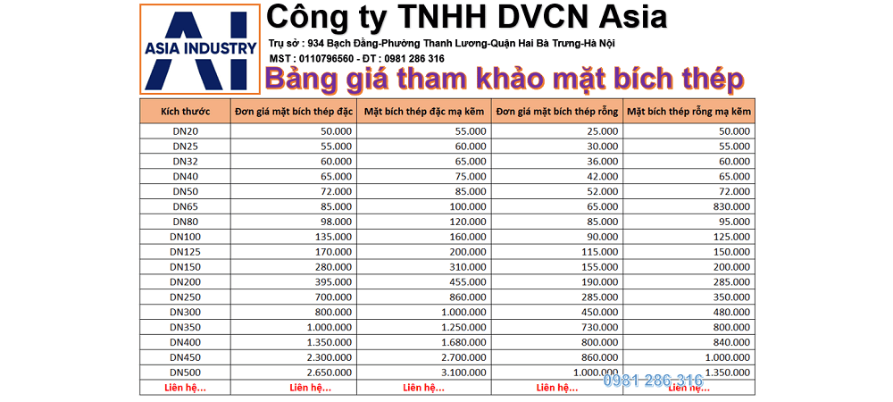 mặt bích thép 1