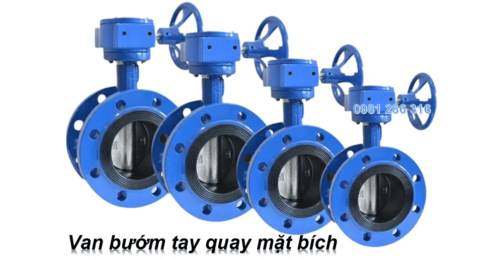 van bướm tay quay mặt bích 1