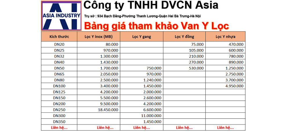 van y lọc 8